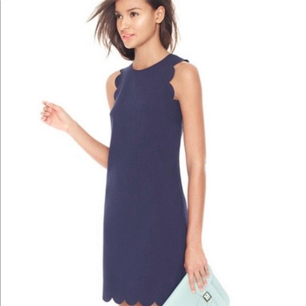 Crew Sleeveless Scallop Dress
